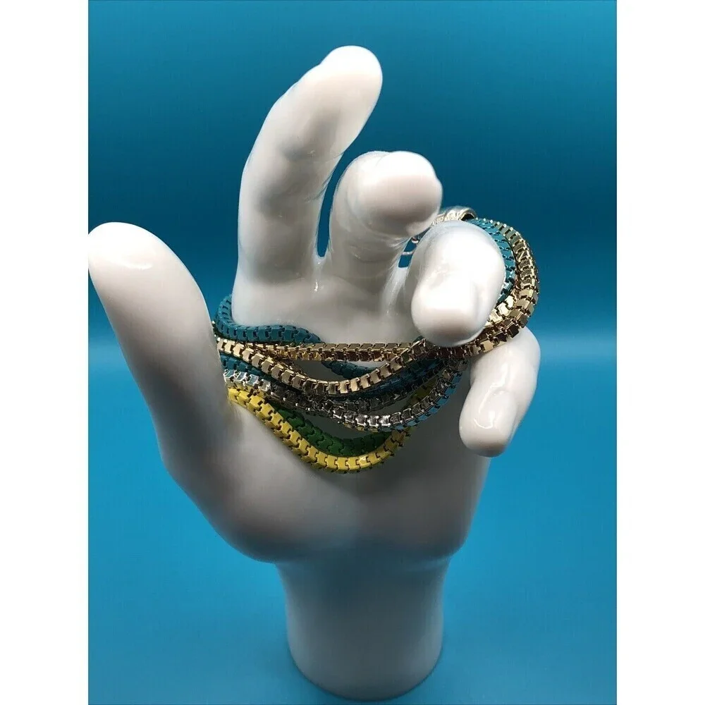 Boho Multicolor Strand Beaded Bracelet and Necklace